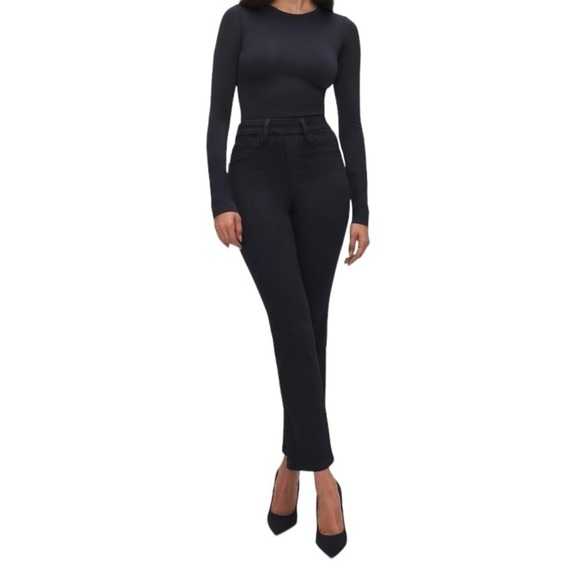 Good American Good Legs Straight Pull On Jeans - Picture 2 of 6